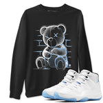 11 Legend Blue Shirts To Match Jordans Neon Bear Sneaker Shirts Air Jordan 11 Legend Blue SNRT Sneaker Release Tees Unisex Cotton Crew Neck Black 1 crew neck shirts