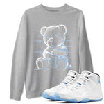 11 Legend Blue Shirts To Match Jordans Neon Bear Sneaker Shirts Air Jordan 11 Legend Blue SNRT Sneaker Release Tees Unisex Cotton Crew Neck Heather Grey 1 crew neck shirts