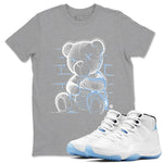 11 Legend Blue Shirts To Match Jordans Neon Bear Sneaker Shirts Air Jordan 11 Legend Blue SNRT Sneaker Release Tees Unisex Cotton Crew Neck Heather Grey 1 crew neck shirts