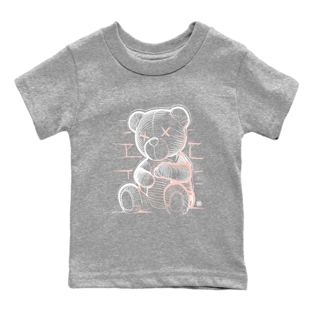 11s Legend Pink shirts to match jordans Neon Bear sneaker match tees Air Jordan 11 Legend Pink SNRT Sneaker Tees streetwear brand Baby and Youth Heather Grey 2 cotton tee