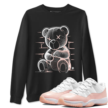 11s Legend Pink shirts to match jordans Neon Bear sneaker match tees Air Jordan 11 Legend Pink SNRT Sneaker Tees streetwear brand Black 1 unisex cotton tee