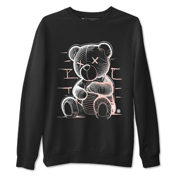 11s Legend Pink shirts to match jordans Neon Bear sneaker match tees Air Jordan 11 Legend Pink SNRT Sneaker Tees streetwear brand Black 2 unisex cotton tee