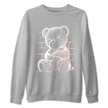 11s Legend Pink shirts to match jordans Neon Bear sneaker match tees Air Jordan 11 Legend Pink SNRT Sneaker Tees streetwear brand Heather Grey 2 unisex cotton tee