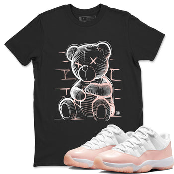 11s Legend Pink shirts to match jordans Neon Bear sneaker match tees Air Jordan 11 Legend Pink SNRT Sneaker Tees streetwear brand Black 1 unisex cotton tee