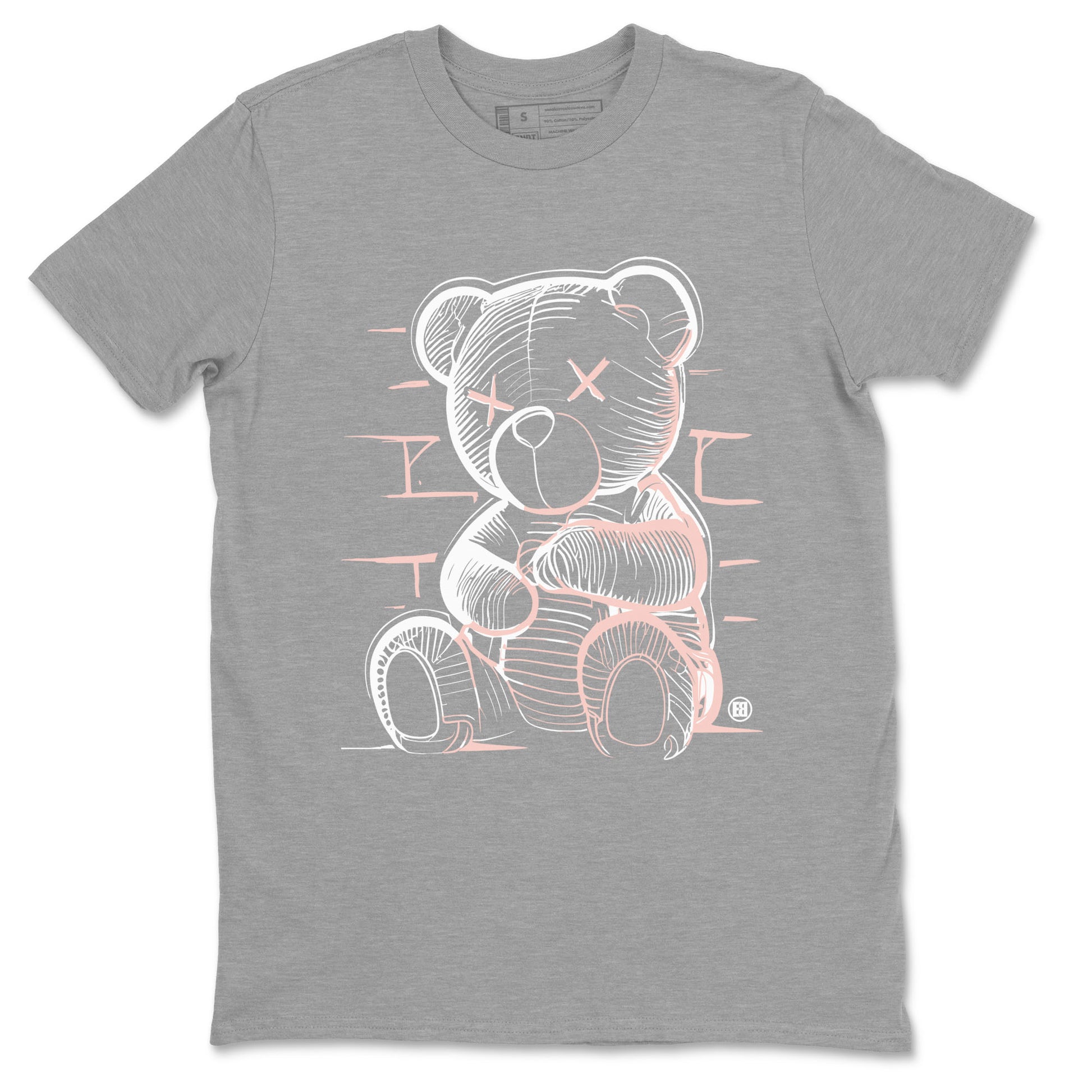 11s Legend Pink shirts to match jordans Neon Bear sneaker match tees Air Jordan 11 Legend Pink SNRT Sneaker Tees streetwear brand Heather Grey 2 unisex cotton tee