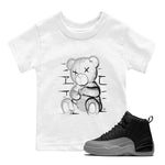 12s Black Wolf Grey shirts to match jordans Neon Bear sneaker match tees Air Jordan 12 Barons SNRT Sneaker Release Tees Youth Baby White 1 crew neck shirts