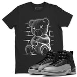 12s Black Wolf Grey shirts to match jordans Neon Bear sneaker match tees Air Jordan 12 Barons SNRT Sneaker Release Tees unisex cotton Black 1 crew neck shirts