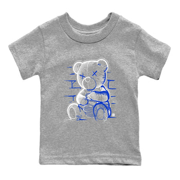 12s Blueberry shirts to match jordans Neon Bear sneaker match tees Air Jordan 12 Blueberry SNRT Sneaker Tees streetwear brand Baby and Youth Heather Grey 2 cotton tee