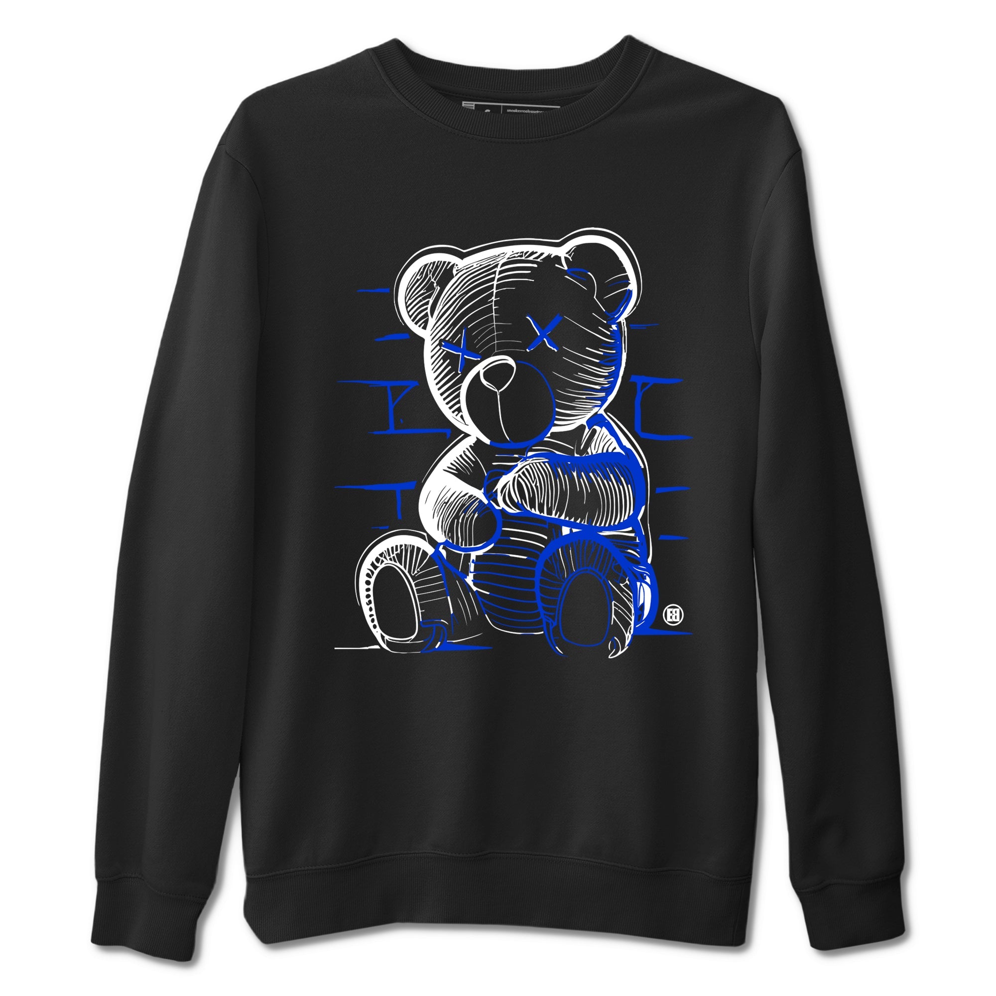 12s Blueberry shirts to match jordans Neon Bear sneaker match tees Air Jordan 12 Blueberry SNRT Sneaker Tees streetwear brand Black 2 unisex cotton tee