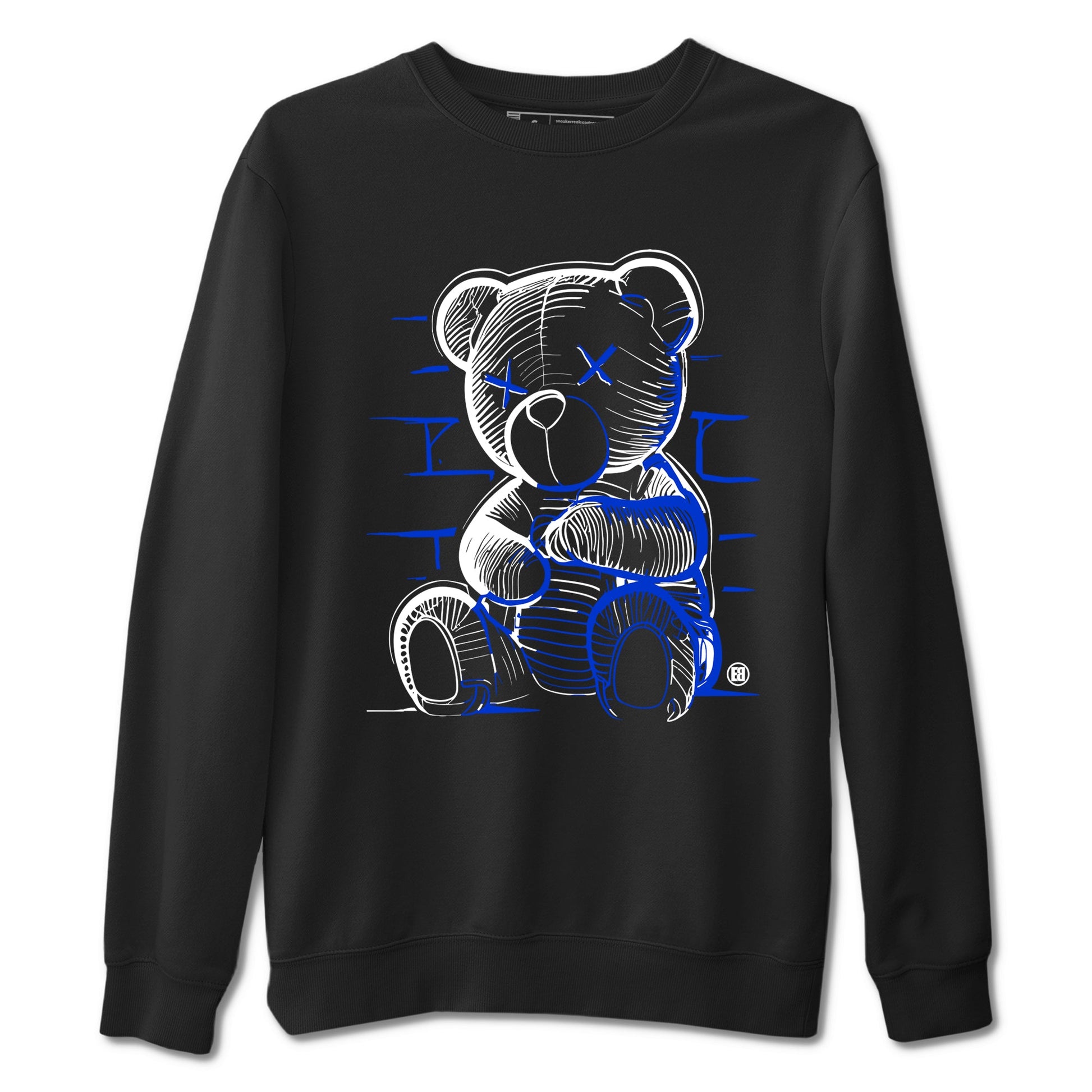 12s Blueberry shirts to match jordans Neon Bear sneaker match tees Air Jordan 12 Blueberry SNRT Sneaker Tees streetwear brand Black 2 unisex cotton tee