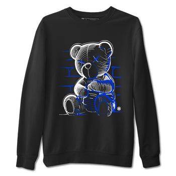 12s Blueberry shirts to match jordans Neon Bear sneaker match tees Air Jordan 12 Blueberry SNRT Sneaker Tees streetwear brand Black 2 unisex cotton tee
