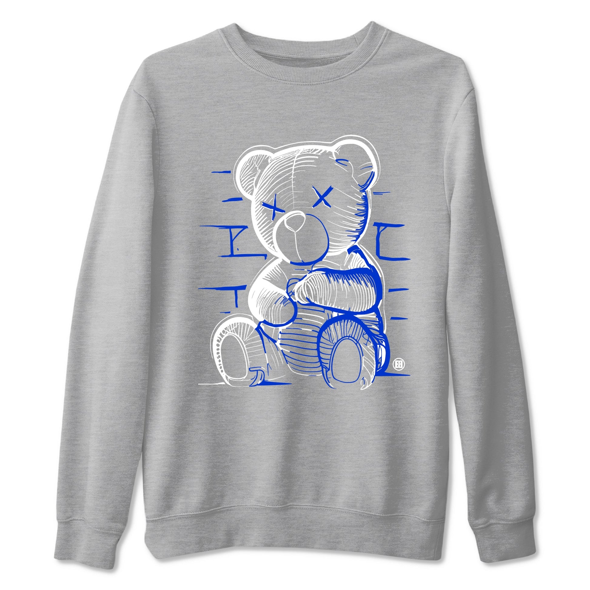 12s Blueberry shirts to match jordans Neon Bear sneaker match tees Air Jordan 12 Blueberry SNRT Sneaker Tees streetwear brand Heather Grey 2 unisex cotton tee