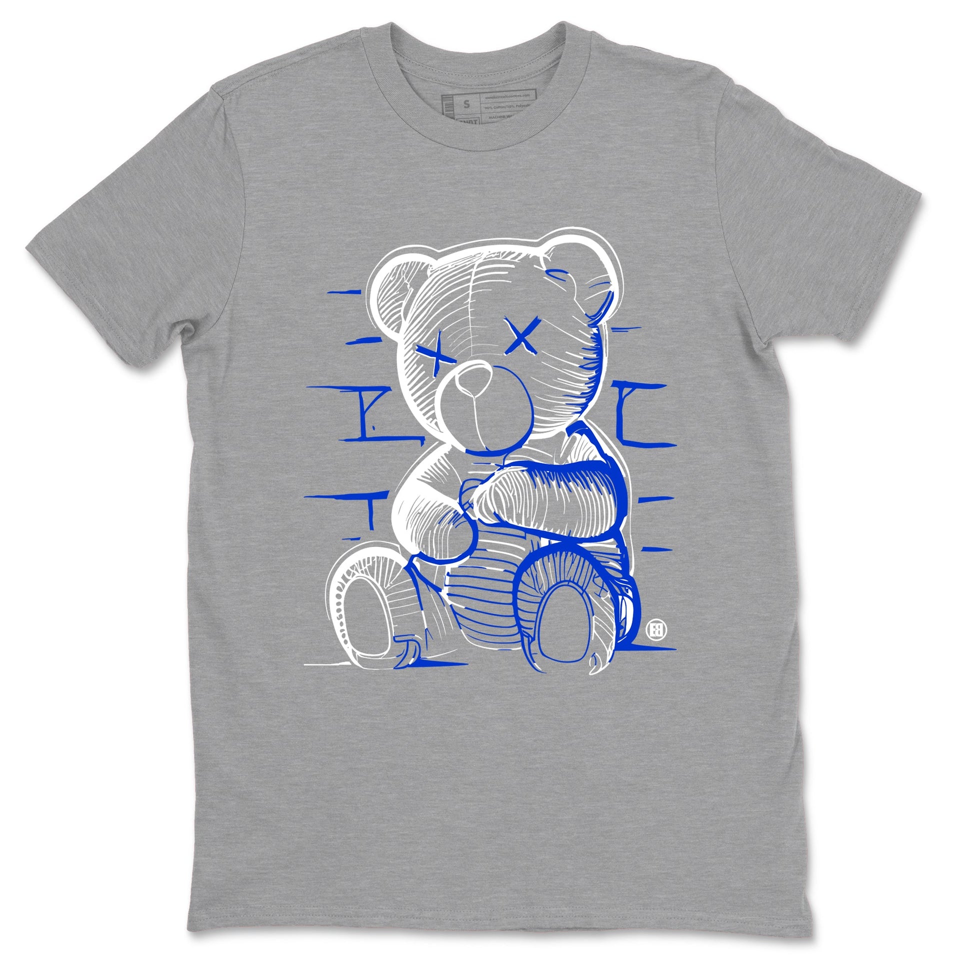 12s Blueberry shirts to match jordans Neon Bear sneaker match tees Air Jordan 12 Blueberry SNRT Sneaker Tees streetwear brand Heather Grey 2 unisex cotton tee
