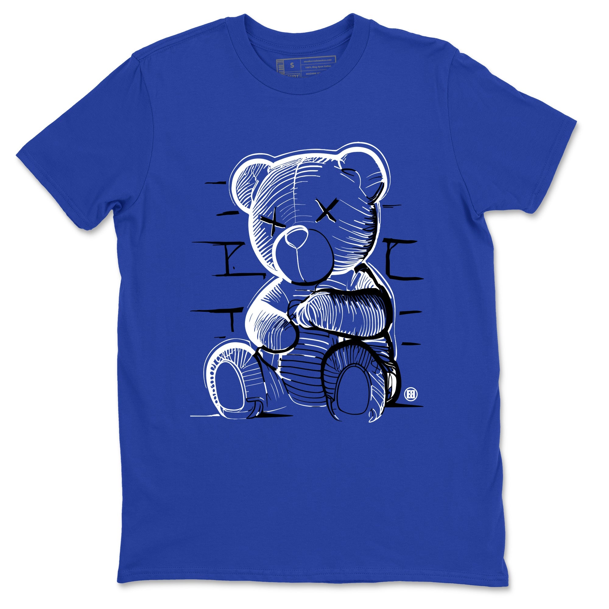 12s Blueberry shirts to match jordans Neon Bear sneaker match tees Air Jordan 12 Blueberry SNRT Sneaker Tees streetwear brand Royal Blue 2 unisex cotton tee