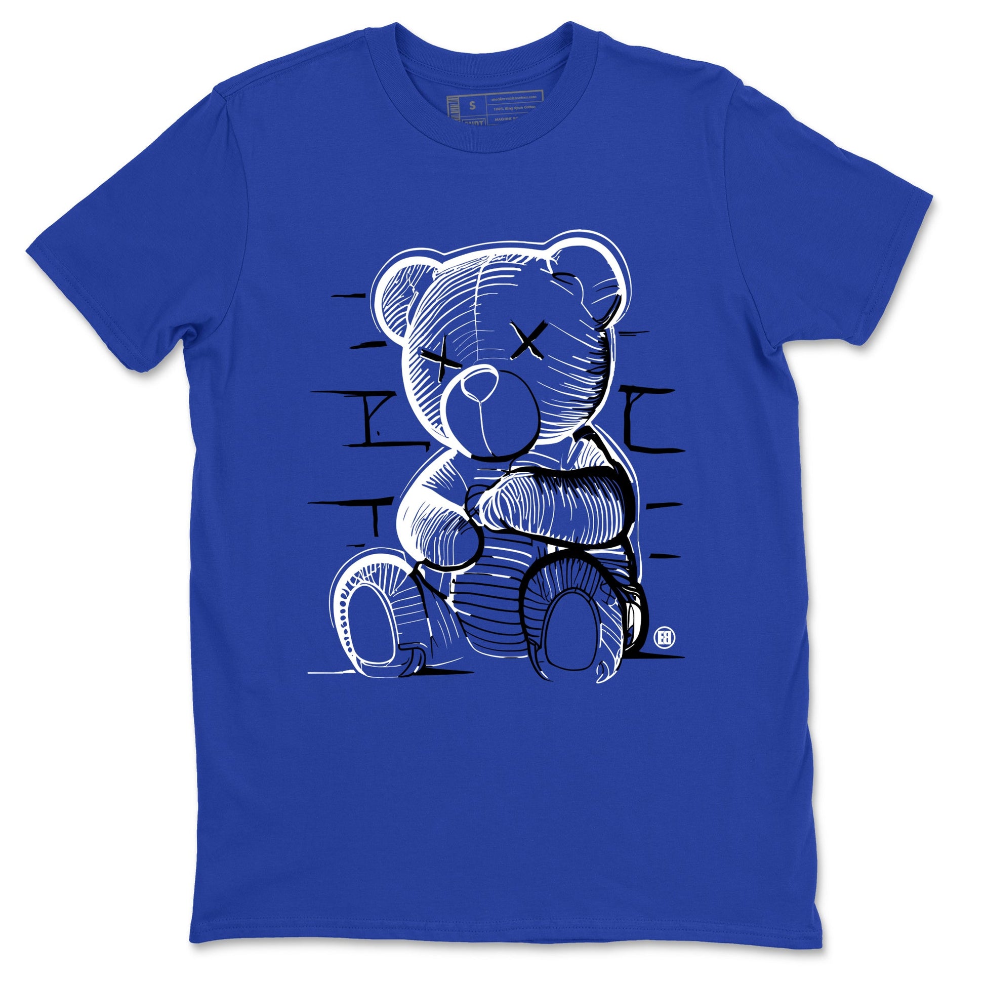 12s Blueberry shirts to match jordans Neon Bear sneaker match tees Air Jordan 12 Blueberry SNRT Sneaker Tees streetwear brand Royal Blue 2 unisex cotton tee