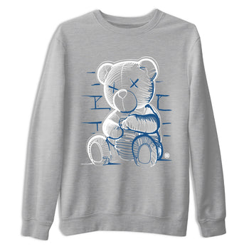 Sneaker match tees – Sneaker Tees To Match Air Jordan 12 French Blue Shoes – Neon Bear Tee Heather Grey 2