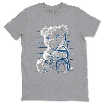 Sneaker match tees – Sneaker Tees To Match Air Jordan 12 French Blue Shoes – Neon Bear Tee Heather Grey 2