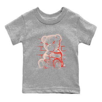 13s Dune Red shirts to match jordans Neon Bear sneaker match tees Air Jordan 13 Dune Red SNRT Sneaker Tees streetwear brand Baby and Youth Heather Grey 2 cotton tee