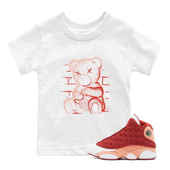 13s Dune Red shirts to match jordans Neon Bear sneaker match tees Air Jordan 13 Dune Red SNRT Sneaker Tees streetwear brand Baby and Youth White 1 cotton tee