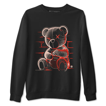 13s Dune Red shirts to match jordans Neon Bear sneaker match tees Air Jordan 13 Dune Red SNRT Sneaker Tees streetwear brand Black 2 unisex cotton tee