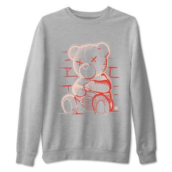13s Dune Red shirts to match jordans Neon Bear sneaker match tees Air Jordan 13 Dune Red SNRT Sneaker Tees streetwear brand Heather Grey 2 unisex cotton tee