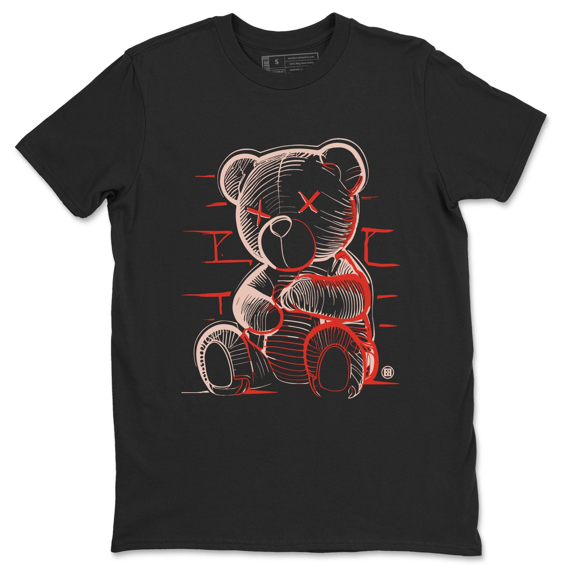 13s Dune Red shirts to match jordans Neon Bear sneaker match tees Air Jordan 13 Dune Red SNRT Sneaker Tees streetwear brand Black 2 unisex cotton tee