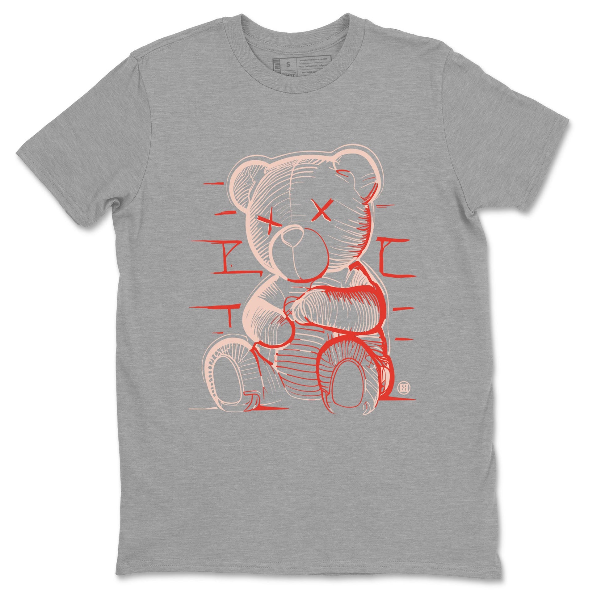 13s Dune Red shirts to match jordans Neon Bear sneaker match tees Air Jordan 13 Dune Red SNRT Sneaker Tees streetwear brand Heather Grey 2 unisex cotton tee