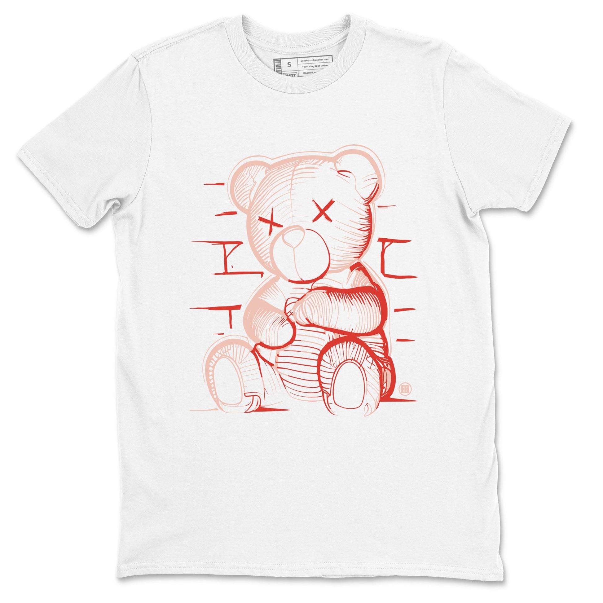 13s Dune Red shirts to match jordans Neon Bear sneaker match tees Air Jordan 13 Dune Red SNRT Sneaker Tees streetwear brand White 2 unisex cotton tee