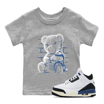 A Ma Maniere Air Jordan 3 Diffused Blue shirts to match jordans Neon Bear graphic tee Jordan 3 For The Love best t-shirts to wear with jordans SNRT Sneaker Tees Youth Baby Heather Grey 1 tee