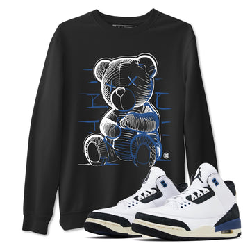 A Ma Maniere Air Jordan 3 Diffused Blue shirts to match jordans Neon Bear graphic tee Jordan 3 For The Love best t-shirts to wear with jordans SNRT Sneaker Tees unisex cotton Black 1 shirts