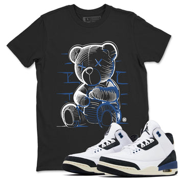 A Ma Maniere Air Jordan 3 Diffused Blue shirts to match jordans Neon Bear graphic tee Jordan 3 For The Love best t-shirts to wear with jordans SNRT Sneaker Tees unisex cotton Black 1 shirts