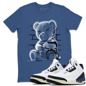 A Ma Maniere Air Jordan 3 Diffused Blue shirts to match jordans Neon Bear graphic tee Jordan 3 For The Love best t-shirts to wear with jordans SNRT Sneaker Tees unisex cotton Denim Blue 1 shirts