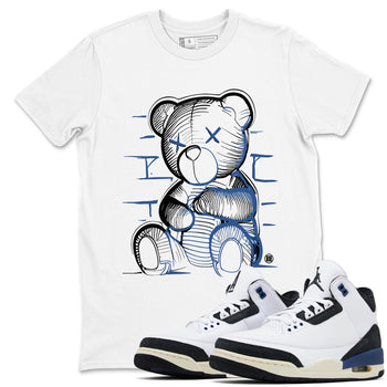 A Ma Maniere Air Jordan 3 Diffused Blue shirts to match jordans Neon Bear graphic tee Jordan 3 For The Love best t-shirts to wear with jordans SNRT Sneaker Tees unisex cotton White 1 shirts