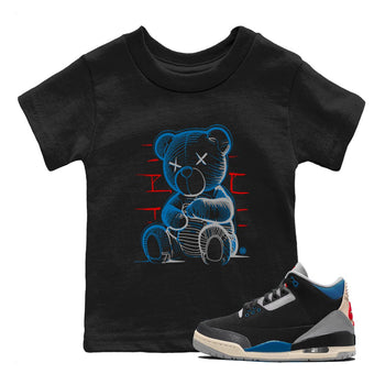AJ3 Rare Air Graphic shirts Neon Bear shirts Air Jordan 3 Rare Air best t-shirts to wear with jordans SNRT Sneaker Tees Youth Baby Black 1 tee