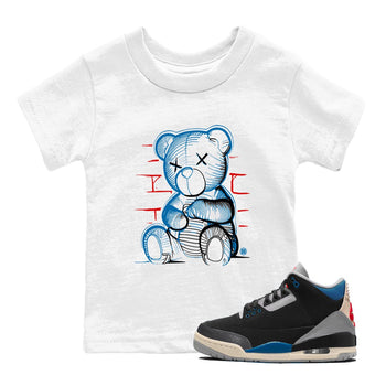 AJ3 Rare Air Graphic shirts Neon Bear shirts Air Jordan 3 Rare Air best t-shirts to wear with jordans SNRT Sneaker Tees Youth Baby White 1 tee