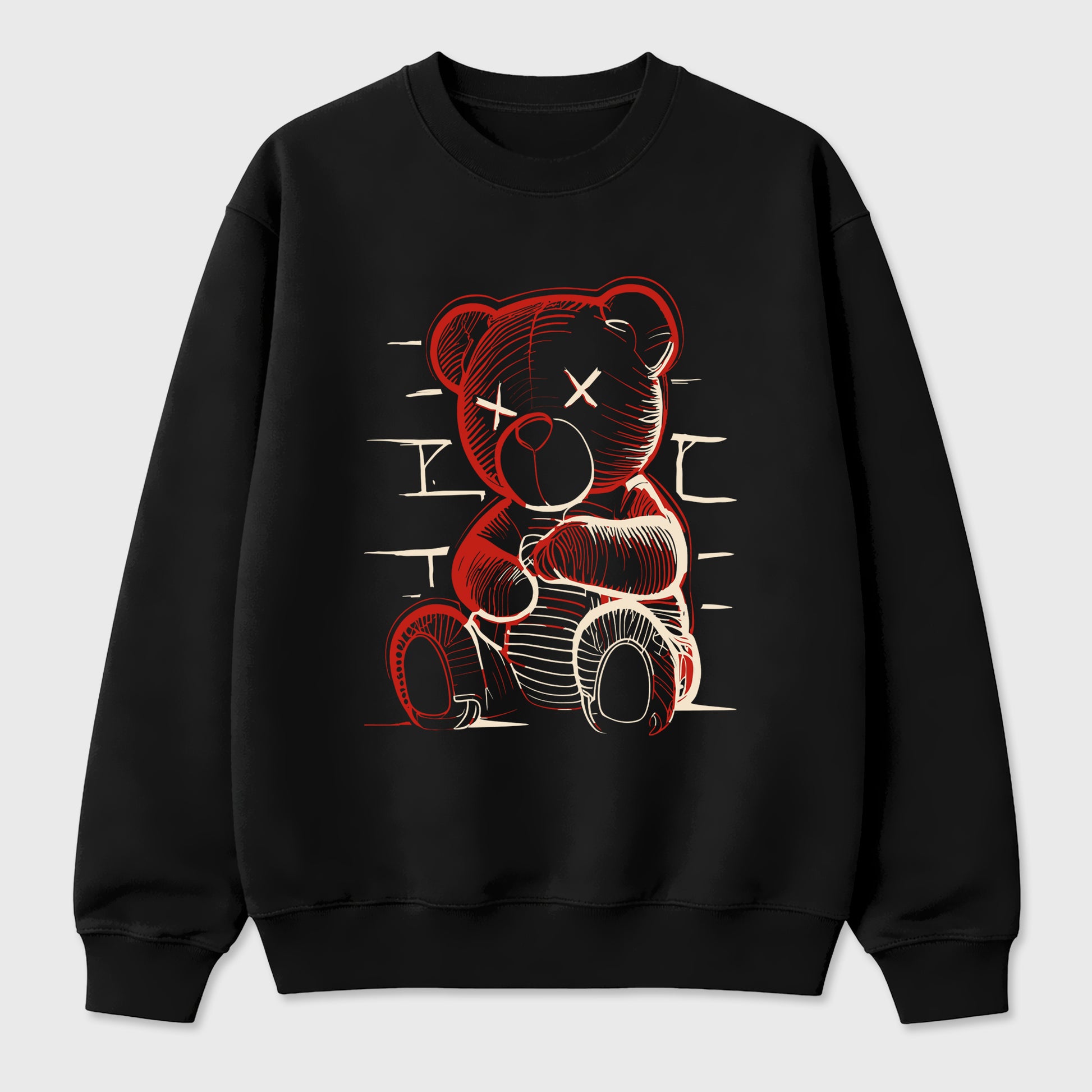 Neon Bear Graphic T-Shirt sneaker match tee designed for the Air Jordan 4 Brick After Brick, featuring coordinated color options for a perfect streetwear match. Black 2 shirt.