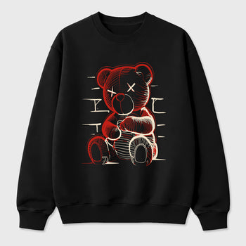 Neon Bear Graphic T-Shirt sneaker match tee designed for the Air Jordan 4 Brick After Brick, featuring coordinated color options for a perfect streetwear match. Black 2 shirt.