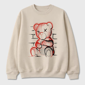 Neon Bear Graphic T-Shirt sneaker match tee designed for the Air Jordan 4 Brick After Brick, featuring coordinated color options for a perfect streetwear match. Natural 2 shirt.