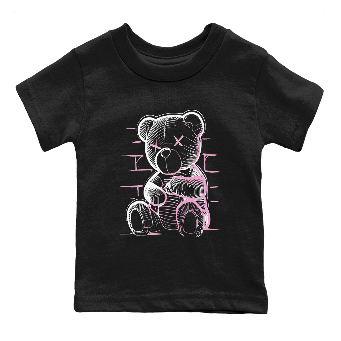 4s Retro Orchid shirts to match jordans Neon Bear sneaker match tees Air Jordan 4 WMNS Orchid match shoes to clothes SNRT Sneaker Tees Youth Baby Black 2 tee