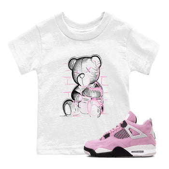 4s Retro Orchid shirts to match jordans Neon Bear sneaker match tees Air Jordan 4 WMNS Orchid match shoes to clothes SNRT Sneaker Tees Youth Baby White 1 tee