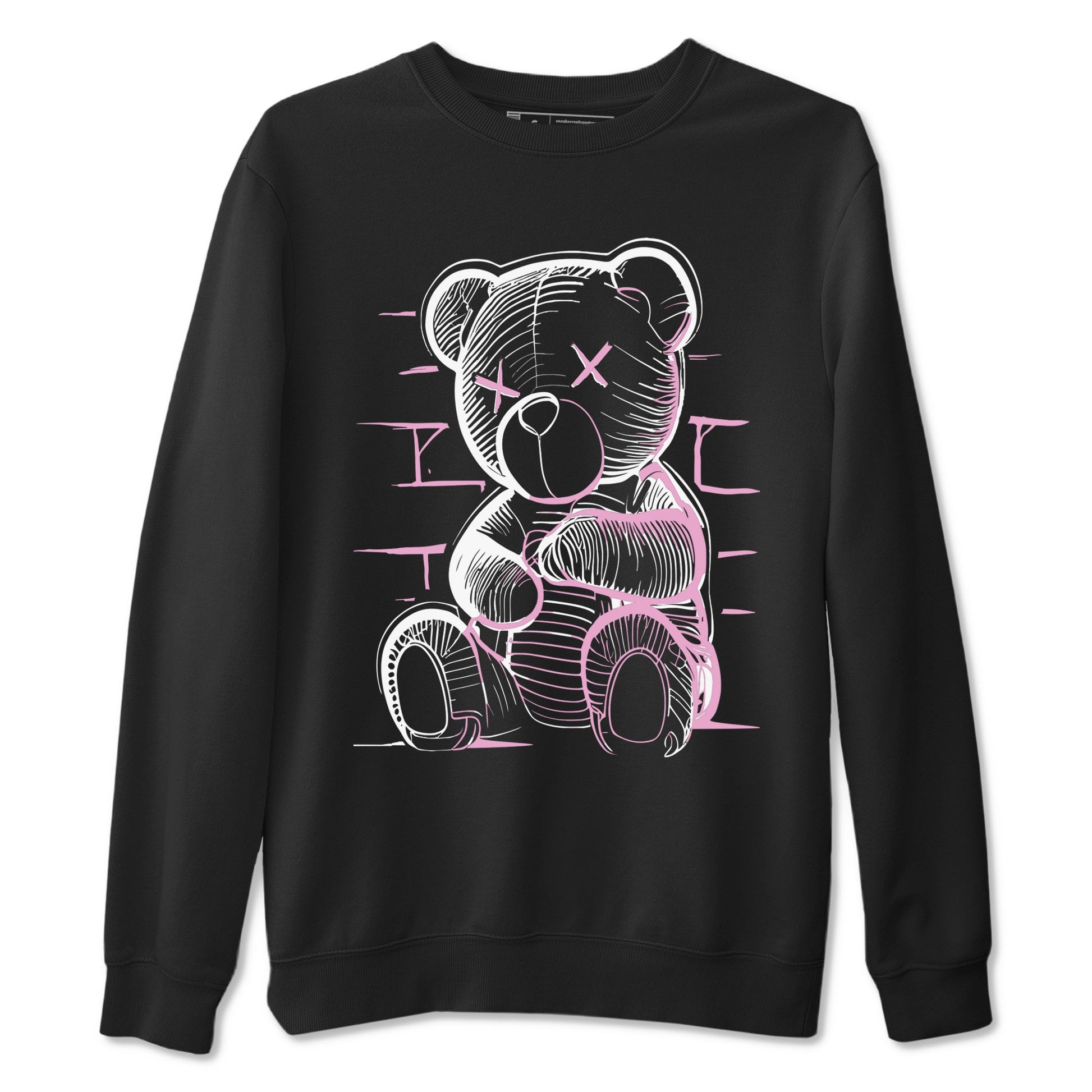 4s Retro Orchid shirts to match jordans Neon Bear sneaker match tees Air Jordan 4 WMNS Orchid match shoes to clothes SNRT Sneaker Tees unisex cotton Black 2 shirts