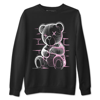 4s Retro Orchid shirts to match jordans Neon Bear sneaker match tees Air Jordan 4 WMNS Orchid match shoes to clothes SNRT Sneaker Tees unisex cotton Black 2 shirts