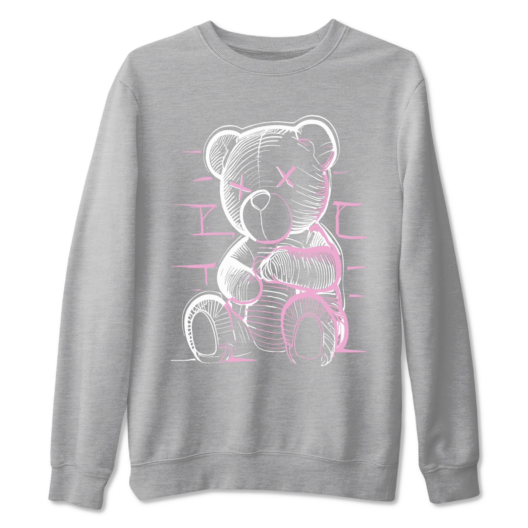 4s Retro Orchid shirts to match jordans Neon Bear sneaker match tees Air Jordan 4 WMNS Orchid match shoes to clothes SNRT Sneaker Tees unisex cotton Heather Grey 2 shirts