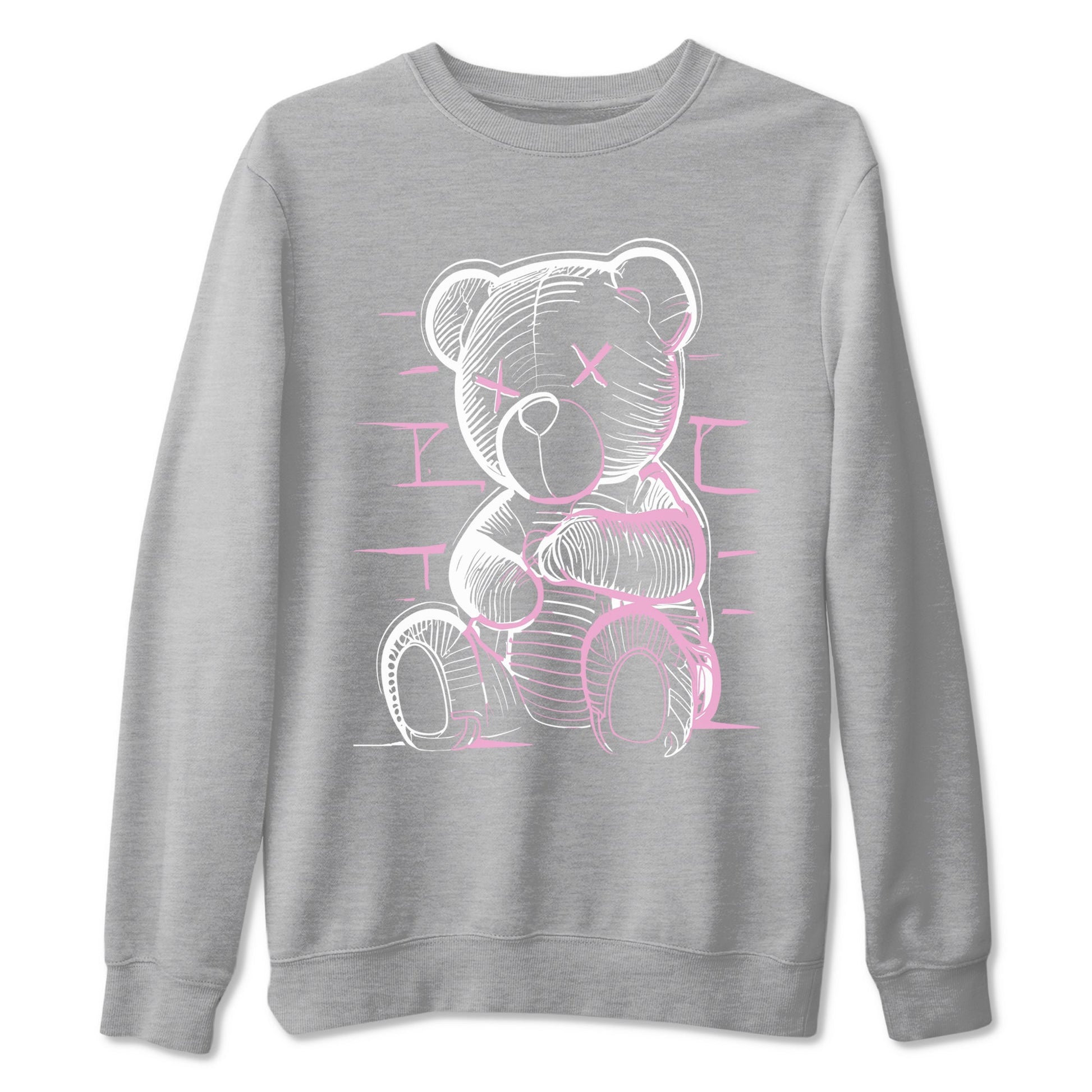4s Retro Orchid shirts to match jordans Neon Bear sneaker match tees Air Jordan 4 WMNS Orchid match shoes to clothes SNRT Sneaker Tees unisex cotton Heather Grey 2 shirts