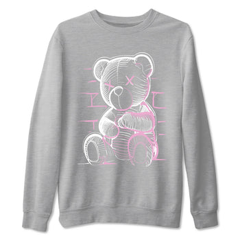 4s Retro Orchid shirts to match jordans Neon Bear sneaker match tees Air Jordan 4 WMNS Orchid match shoes to clothes SNRT Sneaker Tees unisex cotton Heather Grey 2 shirts