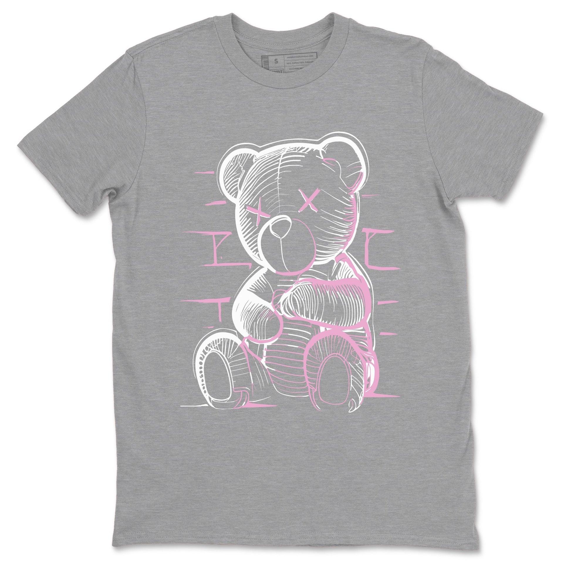 4s Retro Orchid shirts to match jordans Neon Bear sneaker match tees Air Jordan 4 WMNS Orchid match shoes to clothes SNRT Sneaker Tees unisex cotton Heather Grey 2 shirts