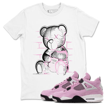 4s Retro Orchid shirts to match jordans Neon Bear sneaker match tees Air Jordan 4 WMNS Orchid match shoes to clothes SNRT Sneaker Tees unisex cotton White 1 shirts