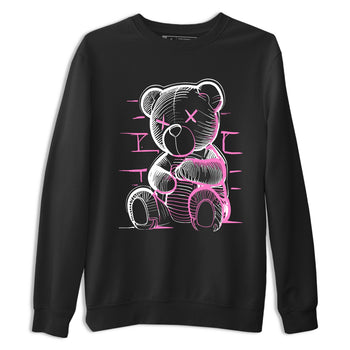 Sneaker match tees – Sneaker Tees To Match Air Jordan 4 Pink Thunder Shoes – Neon Bear Tee Black 2