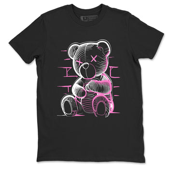 Sneaker match tees – Sneaker Tees To Match Air Jordan 4 Pink Thunder Shoes – Neon Bear Tee Black 2