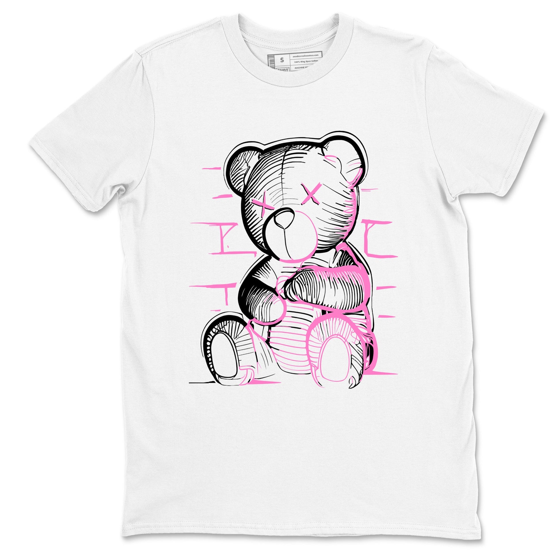 Sneaker match tees – Sneaker Tees To Match Air Jordan 4 Pink Thunder Shoes – Neon Bear Tee White 2